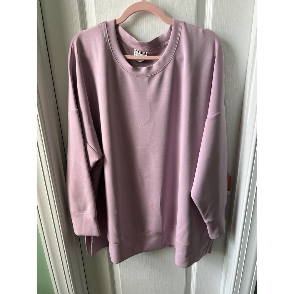 Arula Womens Sweatshirt Dawn Pink Athleisure‎ Soft Size 3X NEW $69